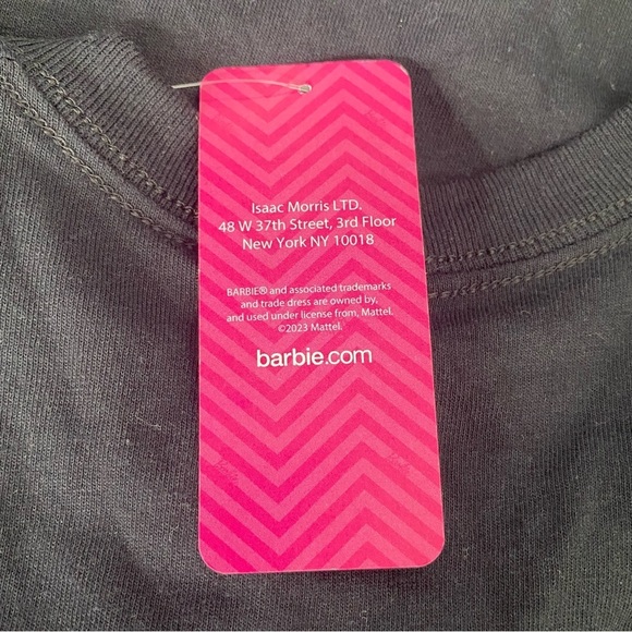 Barbie Pink Logo Black T-Shirt - Picture 6 of 6
